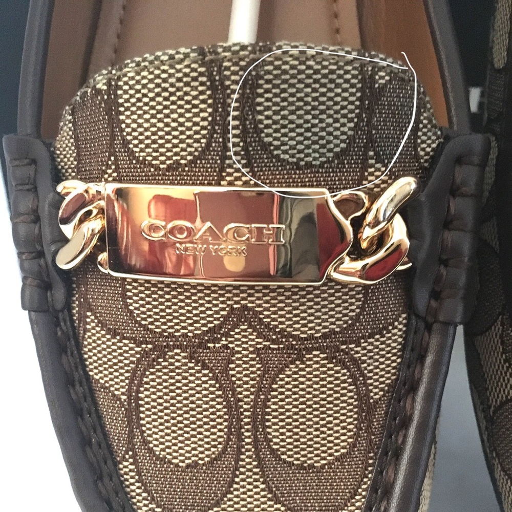 COACH Women's Sig C Jacqrd Size 8M Khaki-chestnut. - Picture 3 of 8